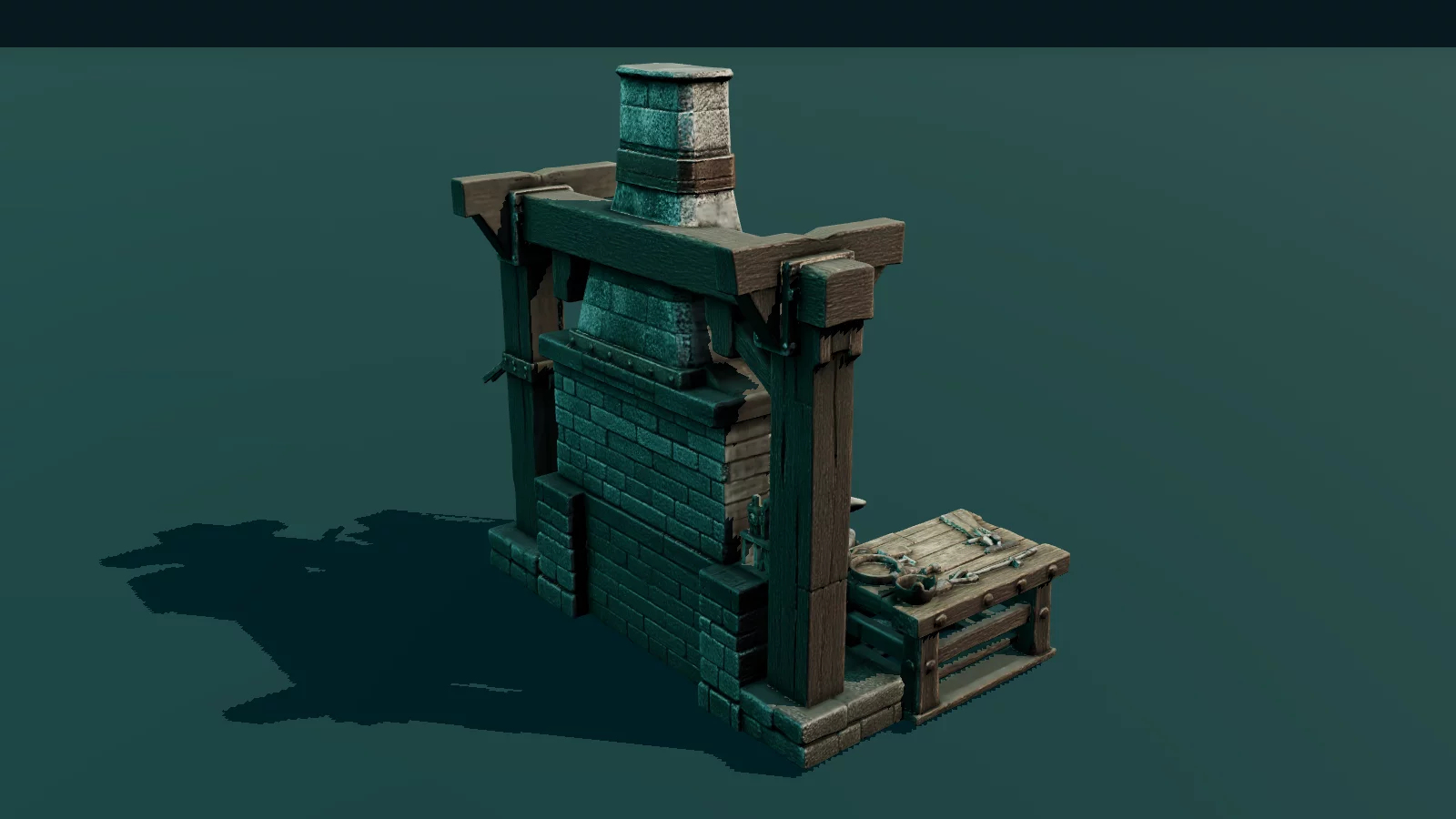 Furnace side of Avalon's combined forge crafting complex