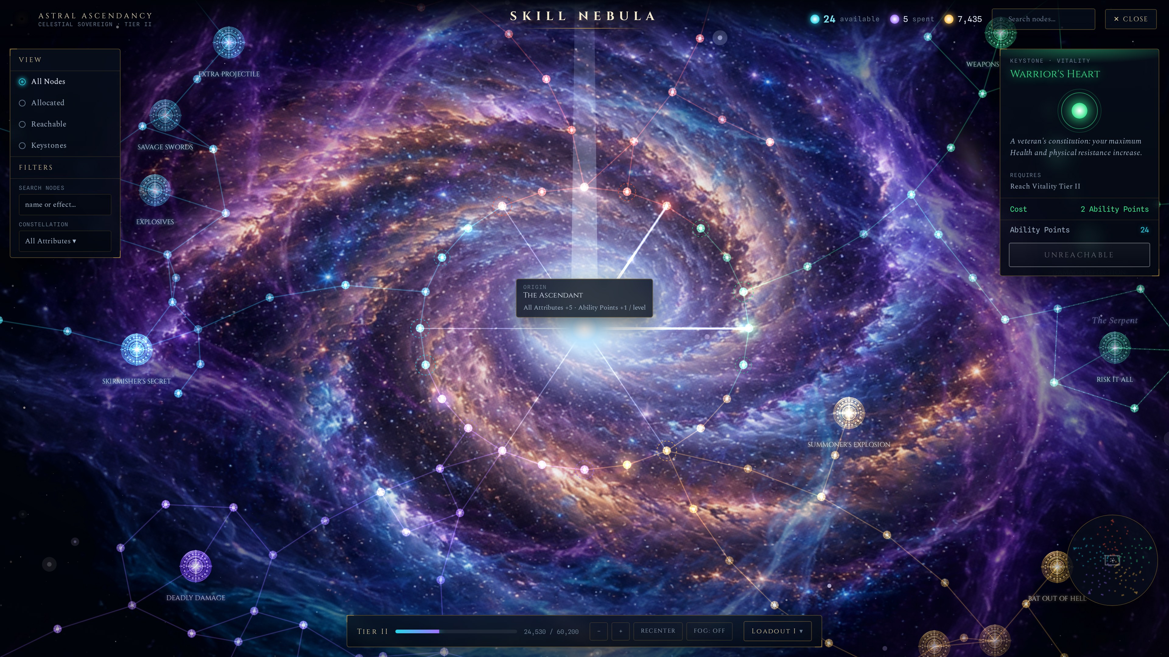 Skill Nebula constellation detail